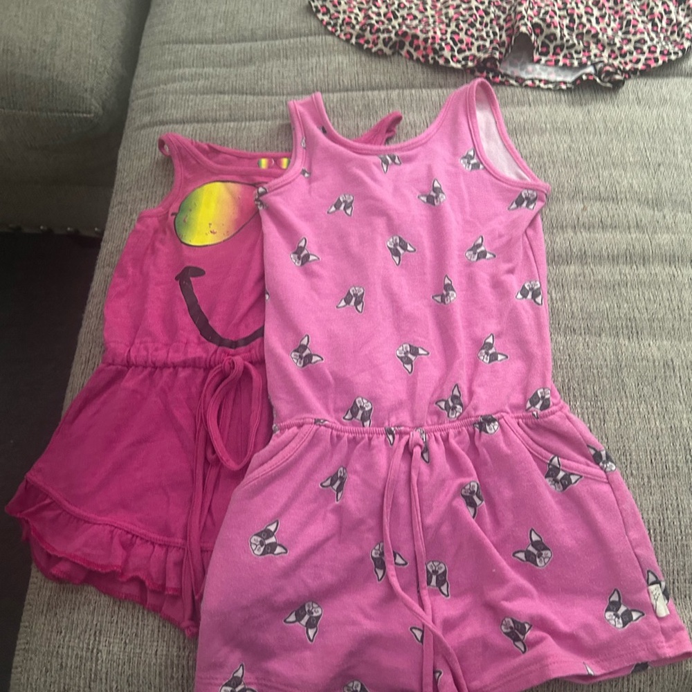 Lot of girl short sleeve dresses/rompers and one skort for girls size 4/5 - Picture 10 of 16